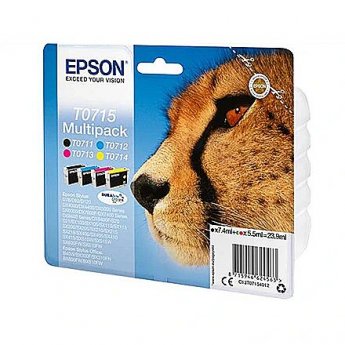 Epson T0715 ink cartridge black + tri