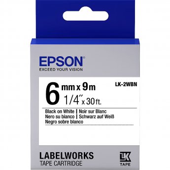 Epson TAPE LK-2WBN STD BLK-/WHT 6/9 .