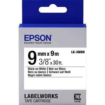 Epson TAPE LK-3WBN STD BLK-/WHT 9/9 .