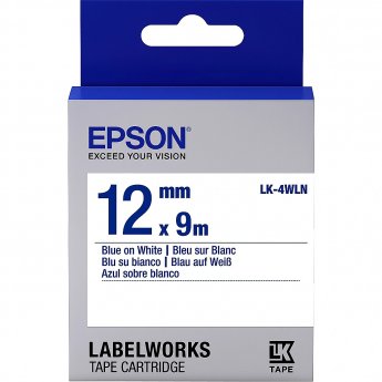 Epson TAPE LK-4WLN STD BLUE/WHT 12/9 .