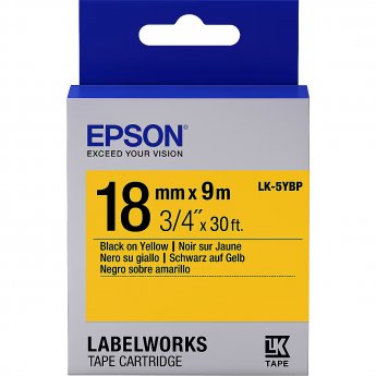 Epson TAPE LK-5YBP PASTEL BLK-/YELL YELL 18/9