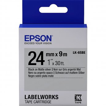 Epson TAPE LK-6SBE MATTE BLK-/MATTSIV MATTSIV 24/9