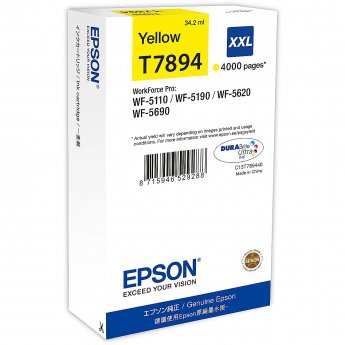 Epson TIN Epson Tinte T7894 XXL C13T789440 Gelb bis zu 4.000 Seiten