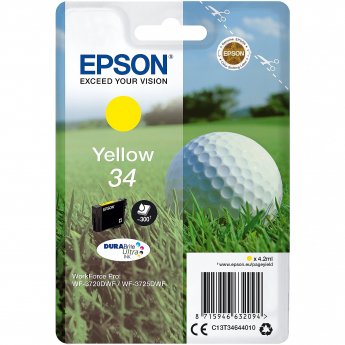 Epson Tinte 34 C13T34644010 Gelb bis zu 300 Seiten