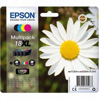 Epson Tinte 3LB 18XL ink cartridge black and tri-colour high capacity 31.3ml 1-pack blister without alarm