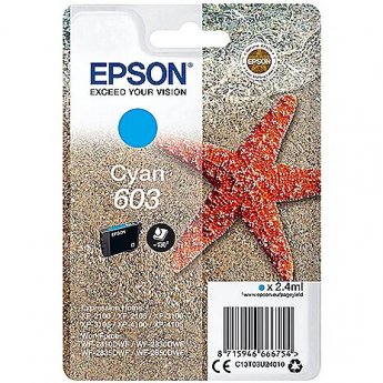 Epson Tinte 603 C13T03U24010 Cyan bis zu 130 Seiten