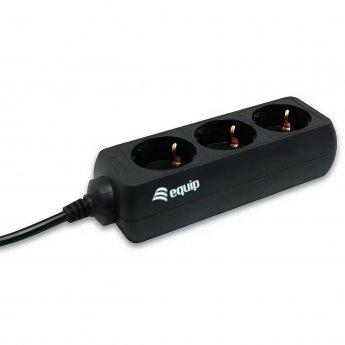Equip Steckdosenleiste 3-fach für USV black