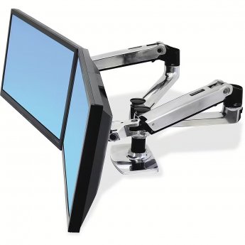 Ergotron LX Dual Side-by-Side Desk Mount Arm, up to 27"