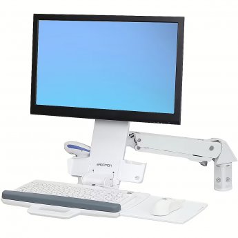 Ergotron STYLEVIEW SIT-STAND COMBO ARM BRIGHT WHITE TEXTURE