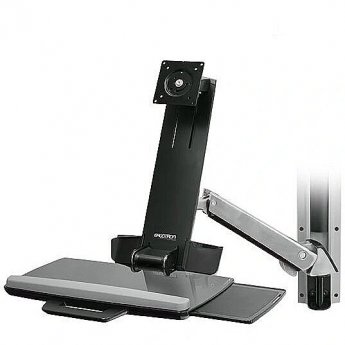 Ergotron StyleView Sit-Stand Combo Arm with Keyboard Tray, up to 24"