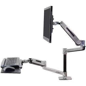Ergotron WorkFit-LX Sit-Stand Desk Mount System with Keyboard Tray, up to 42"