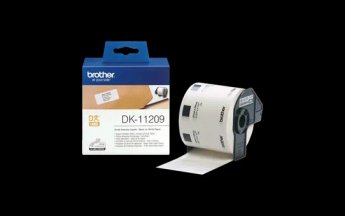Etiķešu rullis Brother DK-11209 – melns uz balta, 29 mm x 62 mm