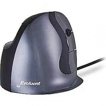 Evoluent VerticalMouse D, Black / Silver,  (Large, RH)