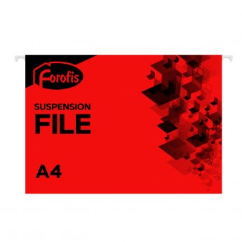 Fails iekarināmais A4 FOROFIS (sarkans), 200g/m2