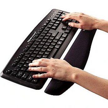 Fellowes Klaviatūras paliktnis Fellowes Keyboard Wrist Support PlushTouch Black