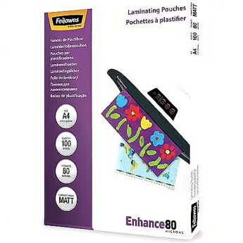 Fellowes Laminating Pouch 80µ, A4, 100pcs (Matte)