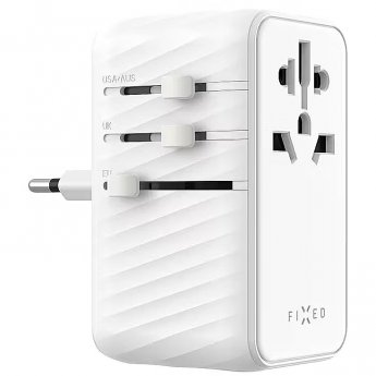 Fixed | Voyager 85W travel adapter for EU, UK and USA/AUS, with 4xUSB-C and 1xUSB output | Adapter