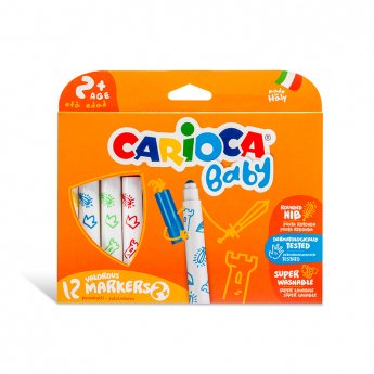 Flomasteri bērniem CARIOCA, 12 krāsas