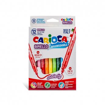 Flomasteri CARIOCA Birello divpusējie, 12gab.