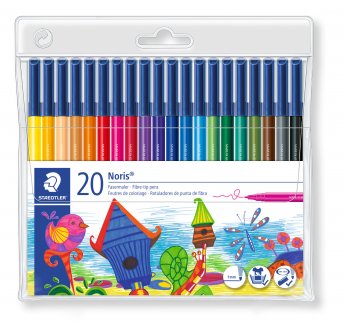 Flomasteri STAEDTLER NORIS Club 1.0 mm, 20 krāsas