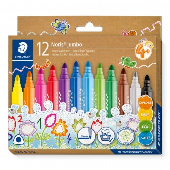 Flomasteri STAEDTLER Noris Jumbo, 12 gab.