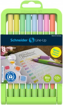 Flomasterveida pildspalva SCHNEIDER Line-Up 0,4 Pastel asso. Regulējams penāļa statīvs  8 gab