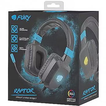Fury NFU-1584 headphones/headset Wired Head-band Gaming Black, Blue