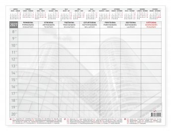Galda kalendārs 2027 LV, EE un LT,A3+, 53 lapas, nedēļa.