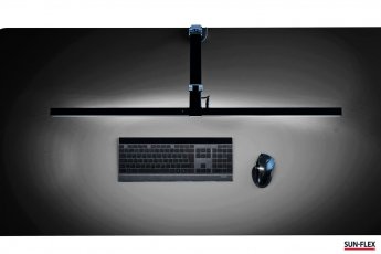 Galda lampa SUN-FLEX®SCREENLITE, ekrāna apgaismojumam, melna