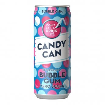 Gāzēts atspirdz.dzēriens CANDY CAN, ar košļājamās gumijas g., ar saldinātājiem 0.33l, bundža