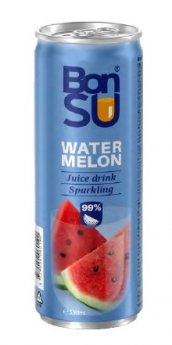 Gāzēts atspirdzinošs arbūzu sulas dzēriens BONSU, 330 ml