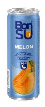 Gāzēts atspirdzinošs meloņu sulas dzēriens BONSU 330 ml