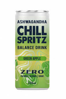 Gāzēts dzēriens CHILL SPRIT Macha Apple, bundžā, 0.33l (DEP)