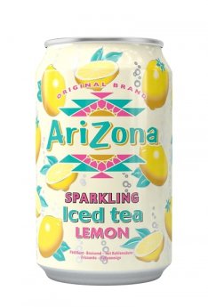 Gāzēts melnās tējas dzēriens ARIZONA ar citronu garšu un saldinātājiem, 0.33l, bundža