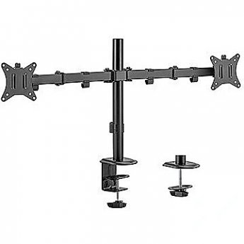 Gembird Adjustable desk 2-display mounting arm, 17-32"