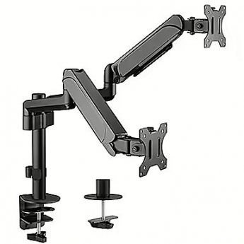 Gembird Adjustable desk 2-display mounting arm, 17-32"