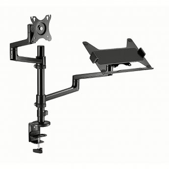 Gembird Adjustable monitor arm with notebook tray, 17-32"