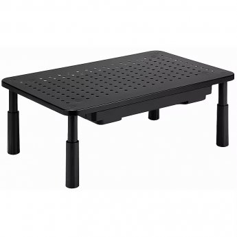 Gembird Adjustable monitor stand with drawer (rectangle)