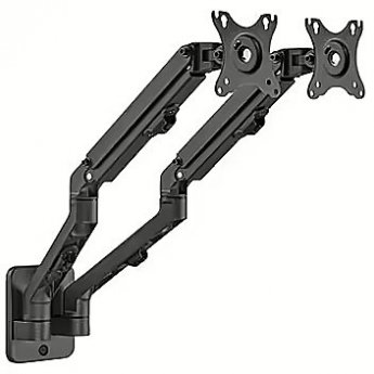 Gembird Adjustable wall 2-display mounting arm, 17-27"