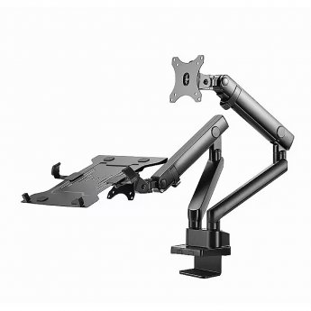 Gembird Desk mounted adjustable monitor arm with notebook tray, 17-32"