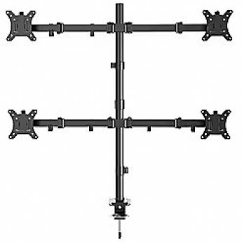 Gembird Monitora stiprinājums Gembird Adjustable Desk Mounted 4-display Rotate Tilt Swivel