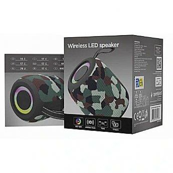 Gembird Skaļrunis Gembird Bluetooth LED Speaker SPK-BT-LED-05-CM Camo