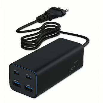 Gembird Universal charger 100W GaN 2xUSB-A 2xUSB-C fast charger black