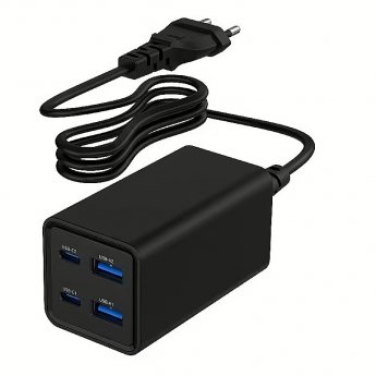 Gembird Universal charger 65W GaN 2xUSB-A 2xUSB-C fast charger black
