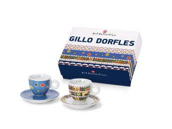 Gillo Dorfles 2 Cappuccino krūzītes + apakštasītes