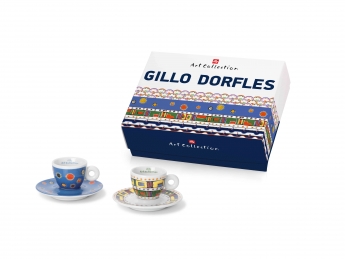 Gillo Dorfles 2 Espresso krūzītes + apakštasītes