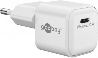 Goobay USB-C™ PD GaN Schnellladegerät Nano (20 W) weiß