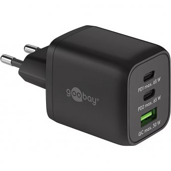 Goobay USB-C™ PD Multiport-Schnellladegerät Nano (65 W) schwarz