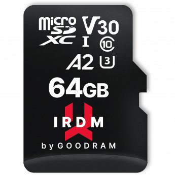 Goodram M2AA, 64GB, microSDXC, UHS-I, U3, A2, + Adapter