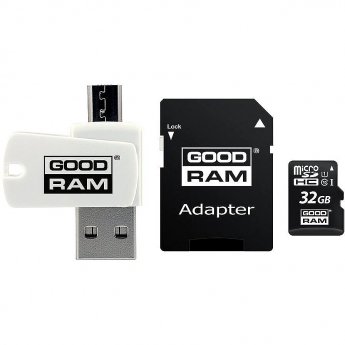 Goodram microSDHC, 32GB, Class 10 + Adapter + Reader